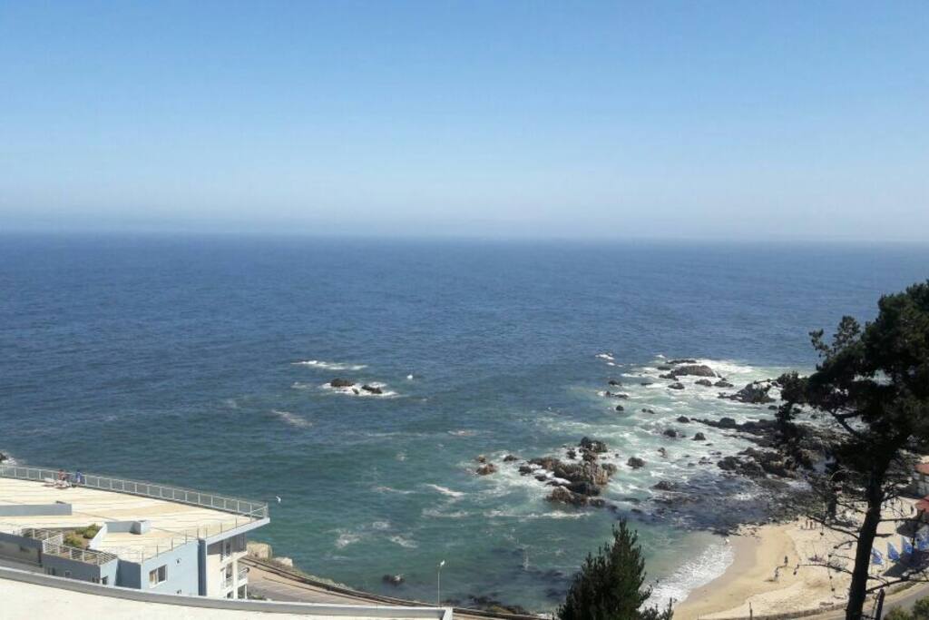 Vista a la playa desde la terraza
