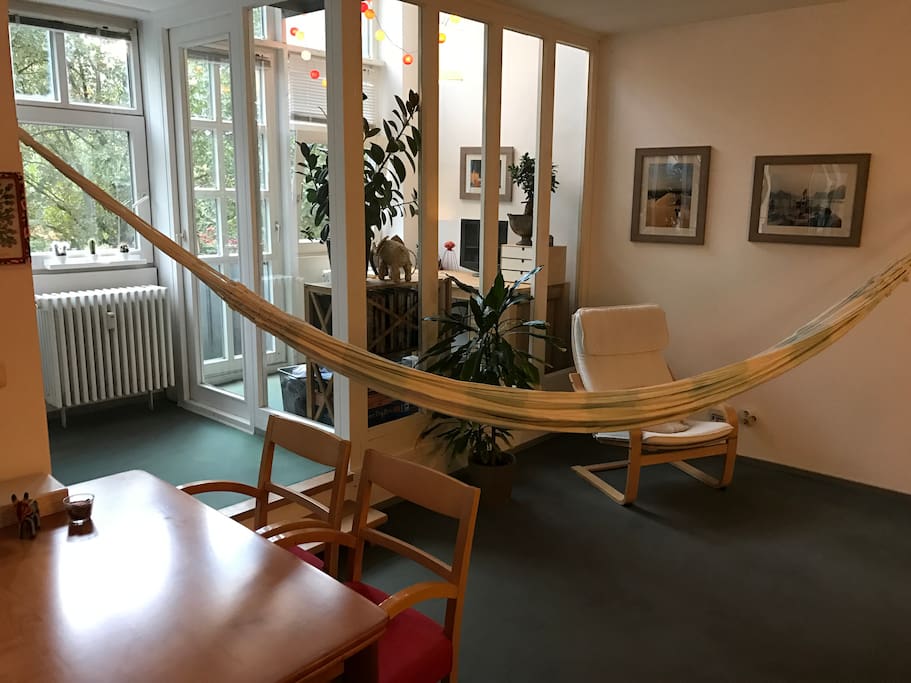 Living room with Hammock - Wohnzimmer mit Hängematte