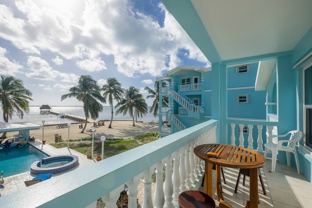 View from first level veranda in condo