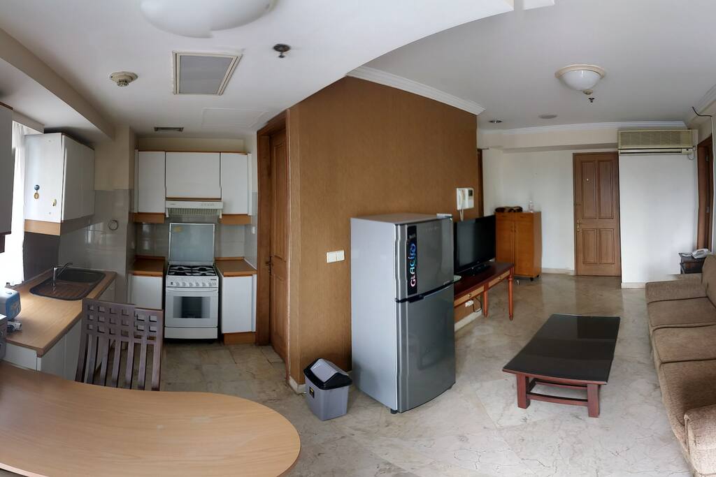 kitchen and living room from another angle