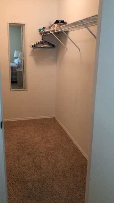walk-in closet in bedroom