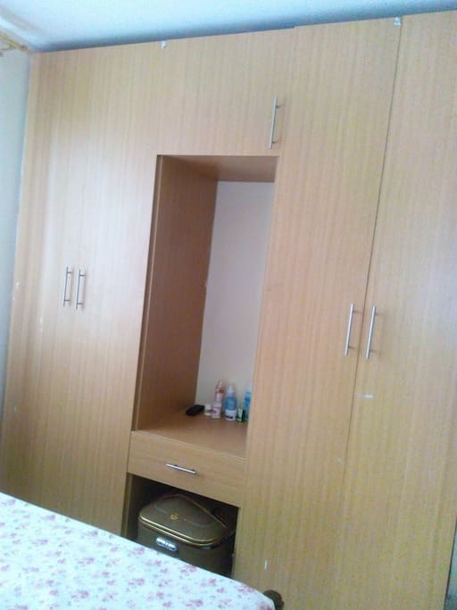 Wardrobe and drawers for clothing and jewelry suitable
