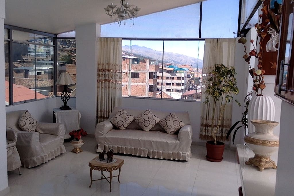 SHARED AREA: TERRACE - LIVINGROOM, NICE VIEW, YOU CAN GET THERE ANY TIME. AREA COMPARTIDA: SALA DE TERRAZA, HERMOSA VISTA, PUEDES ACCEDER A ELLA CUANDO GUSTES