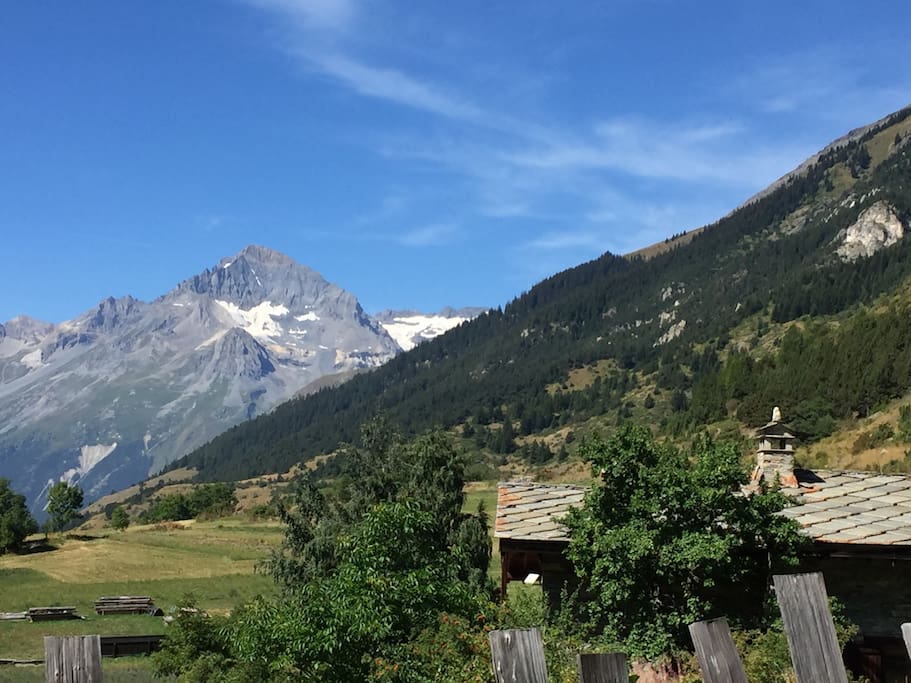 Vue depuis l'appartement en été