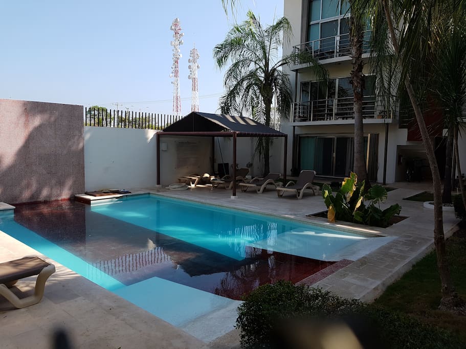 Nice and cualled swiming pool at the comon area