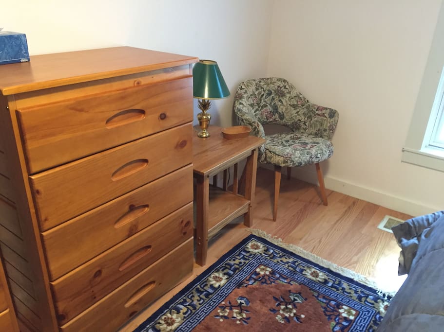 Plenty of drawer space in the bedroom.