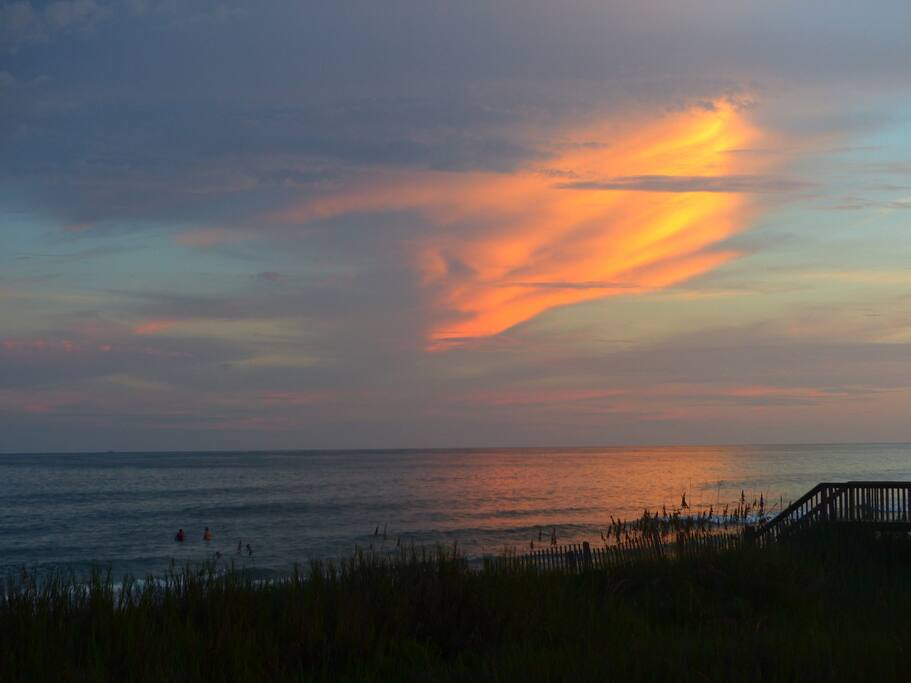 Sunset view from the balcony.
