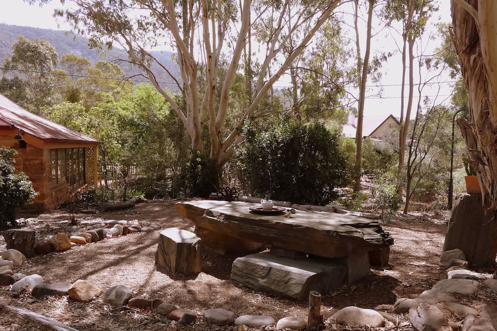Large native gardens (The Cottage on the left)