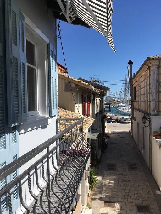Balcony view to harbour
