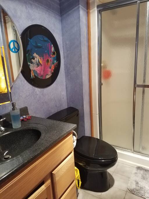 Private bathroom with shower