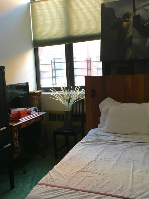 Green Bedroom: This is the room that everyone stayed in before I made the master bedroom available. This bed is fantastic.