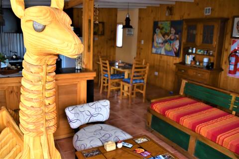 Popular Airbnb listing: Nido de Luna - Patagonian House - Bed & Art in Santa Cruz