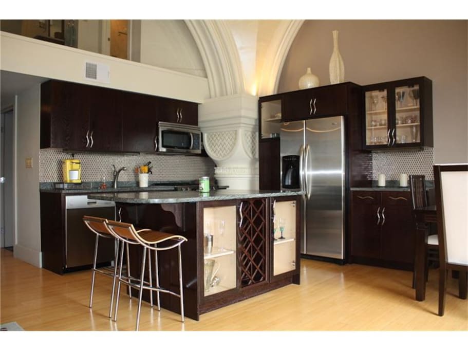 Fully-appointed modern kitchen