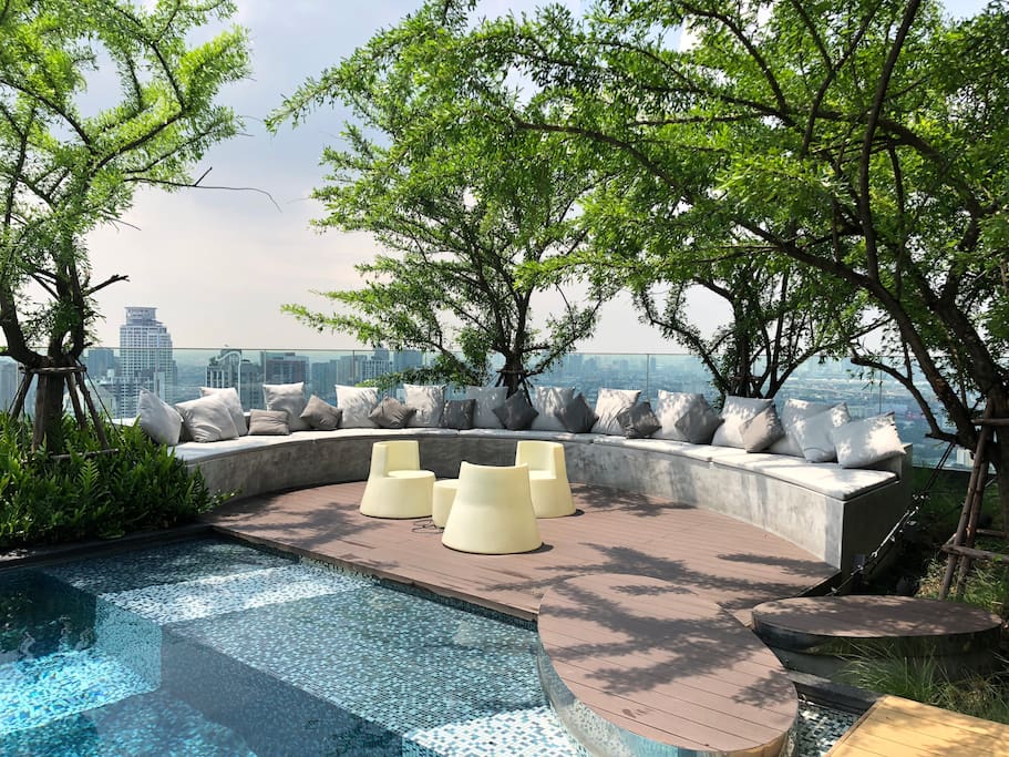 Chill out beside the sky pool, perfect place for sun bath in slow life mode.
