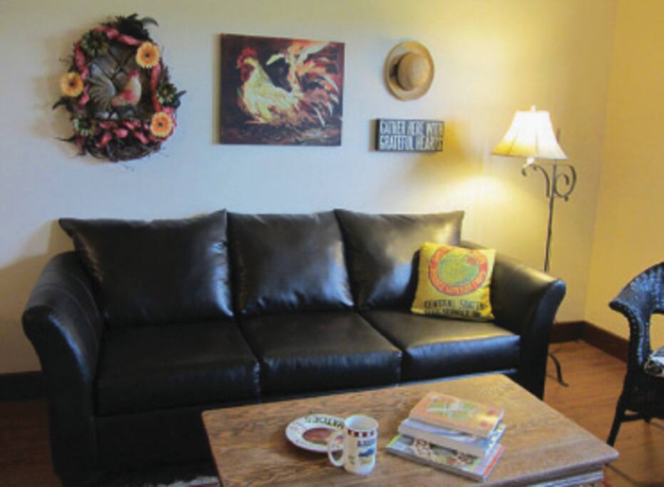 Comfortable seating area in great room.