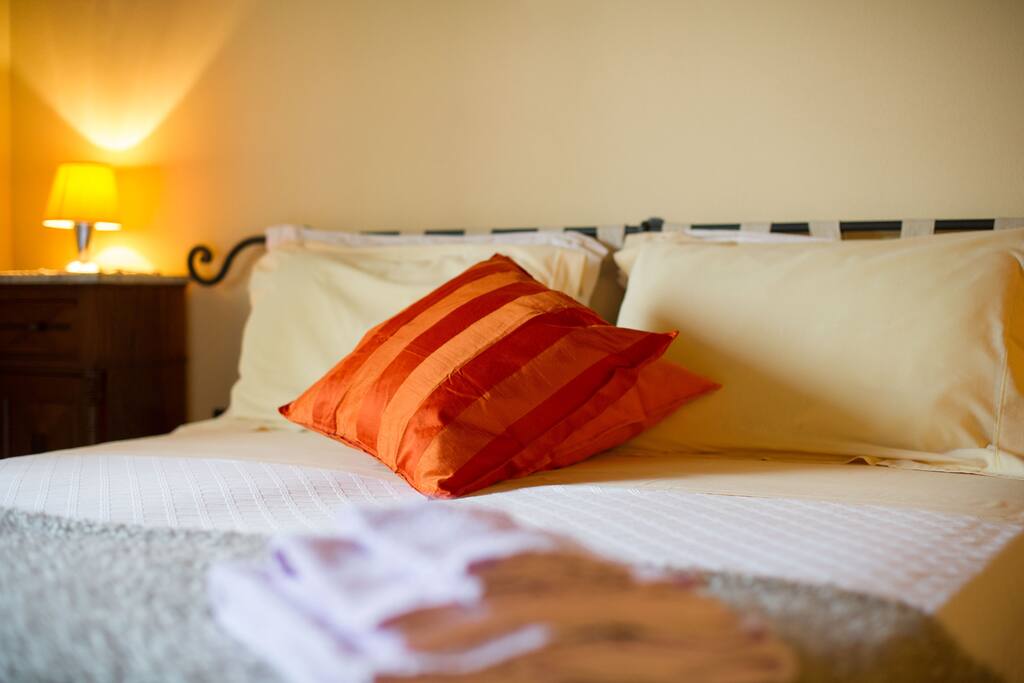 One of the double-bedrooms inside the Villa