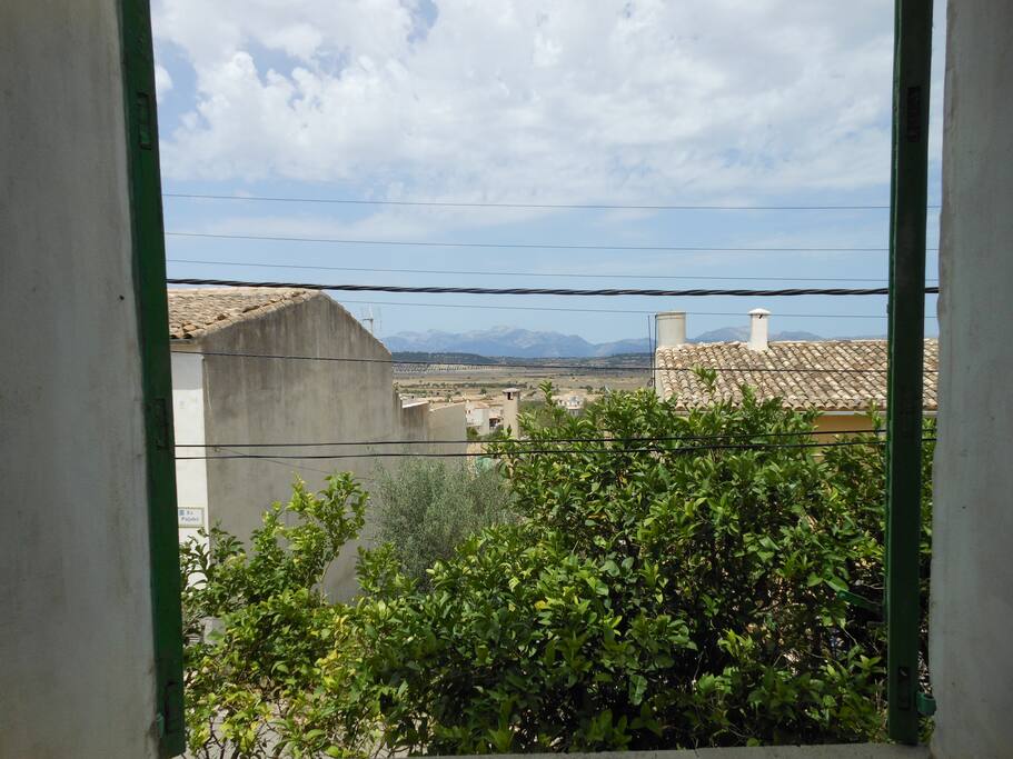 vue depuis le salon en face de la rue