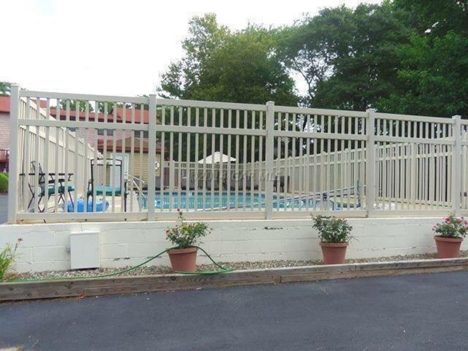 Pool with key code access.