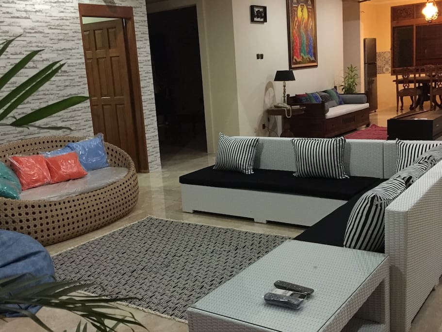 Family room with TV cable
