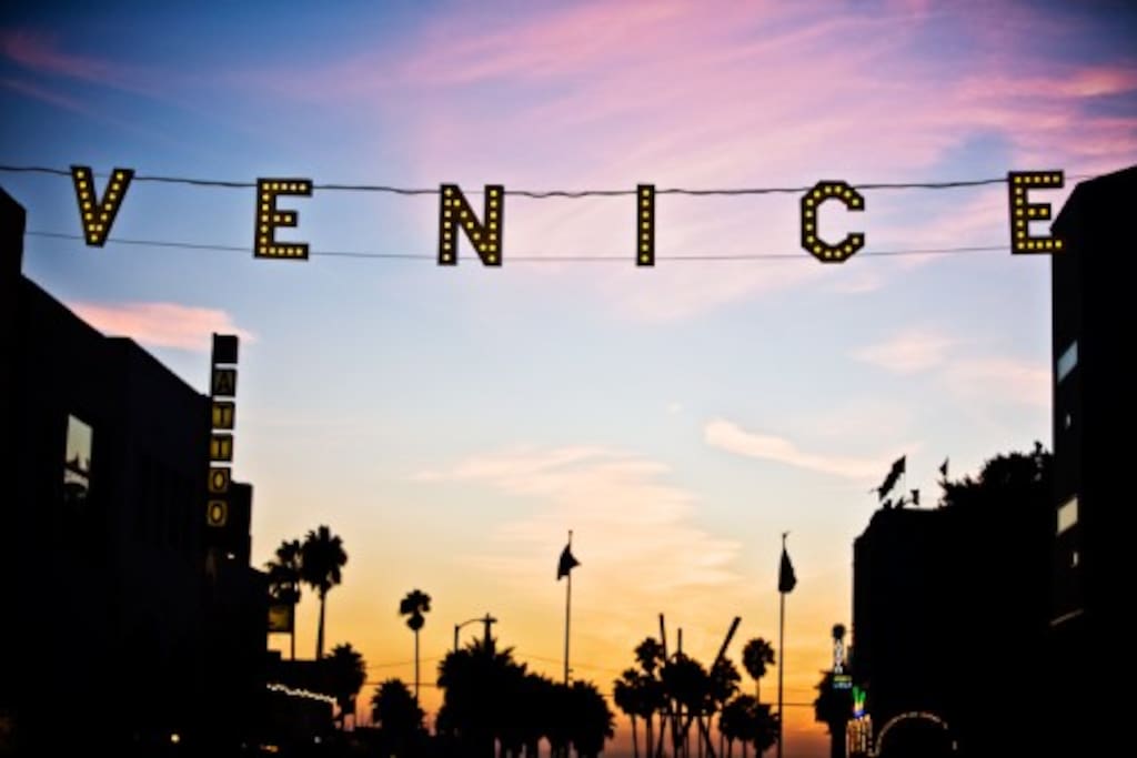 The famous Venice sign just a few blocks away