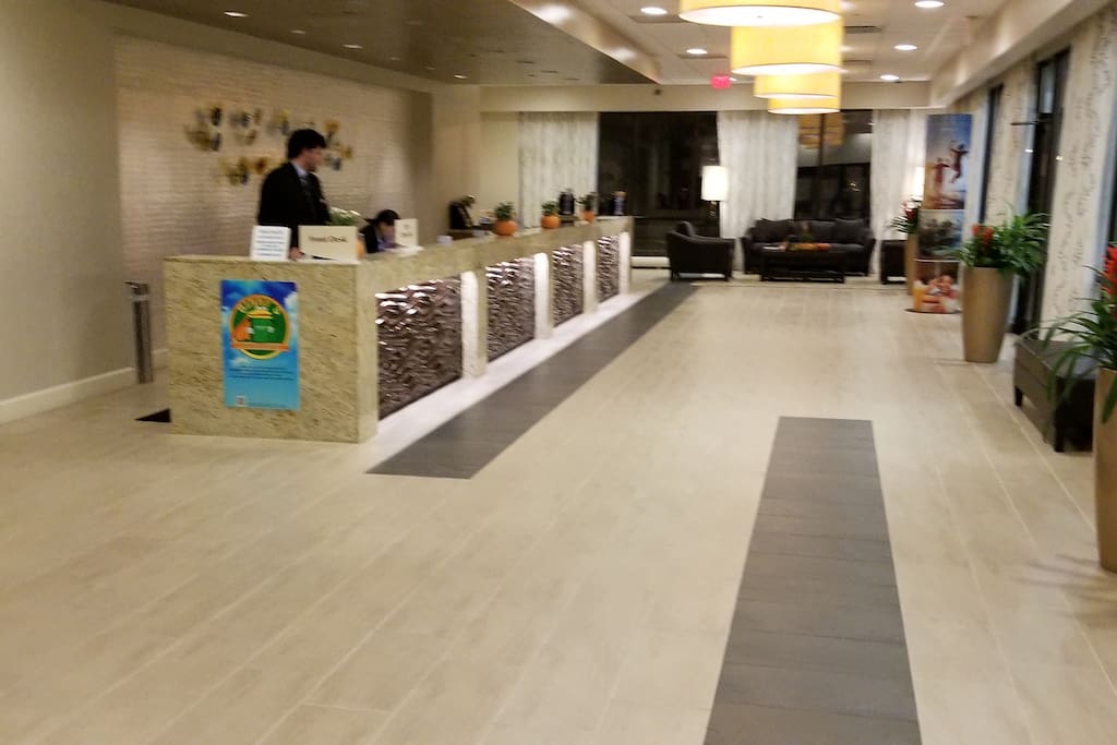 Check in area of the lobby
