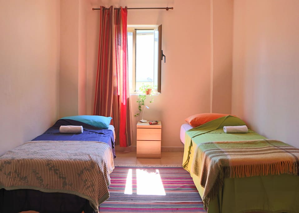 The two beds can also be joined to make a double bed!