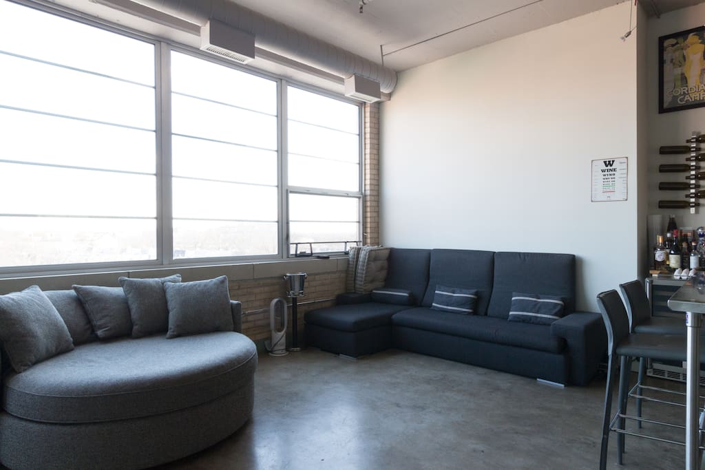Chair and 1/2 and Adjustable 3 person couch.