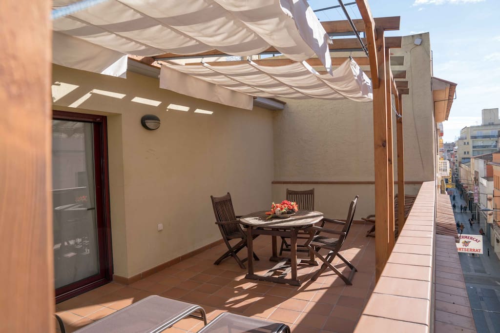 Gran terraza exterior