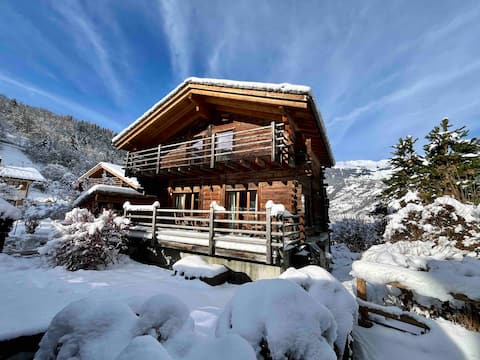 Luxurious chalet, sauna, garden, private parking