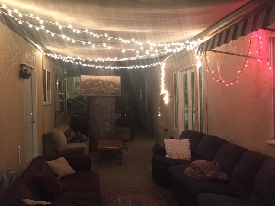 Backyard with couches