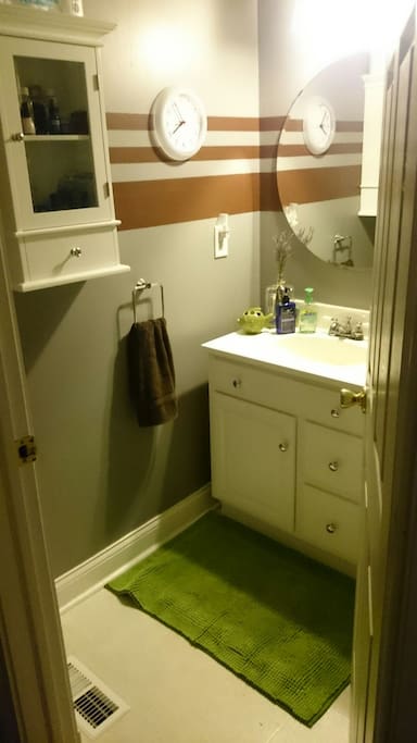 Separate bathroom, but not attached to bedroom.