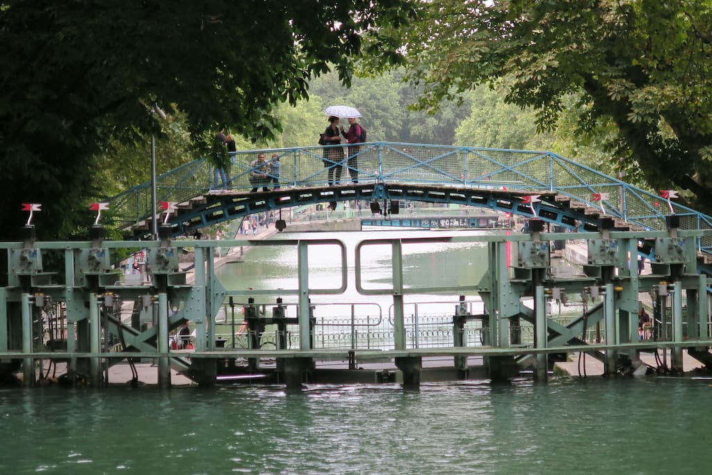 Le Canal Saint Martin et ses ponts caractéristiques
