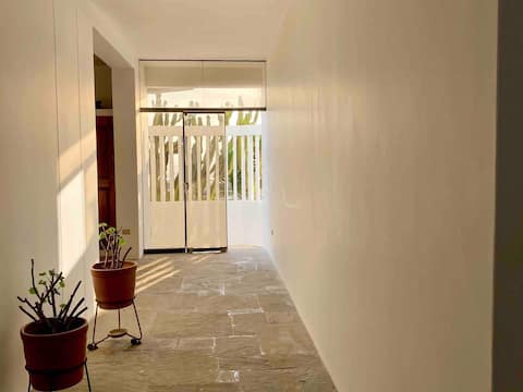 Ocean view, facing the beach and pier.
