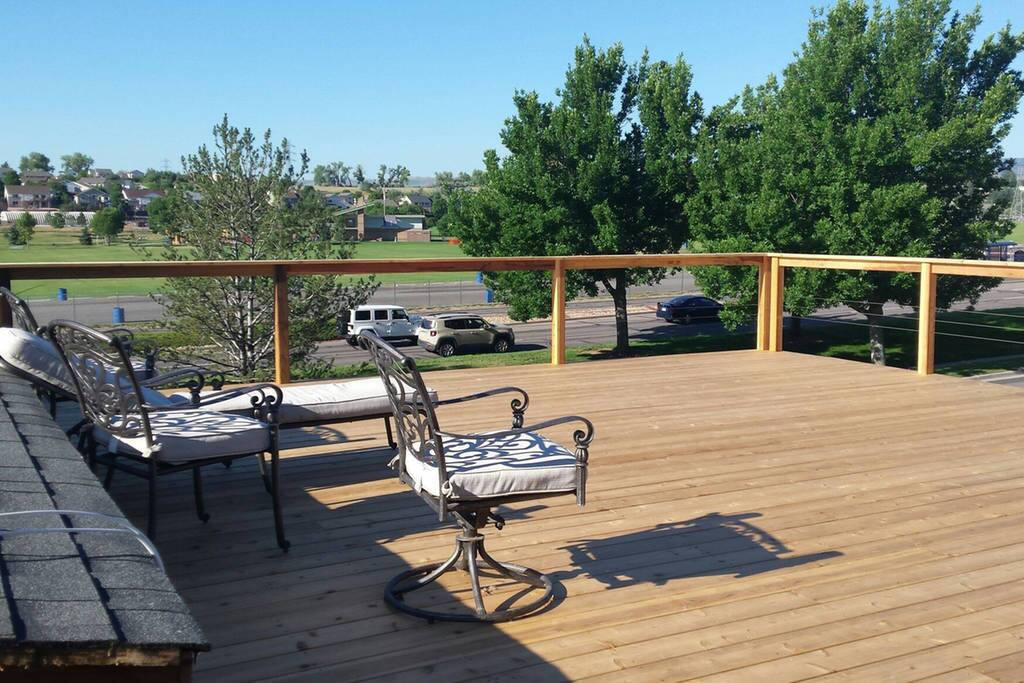 Partial view from the 900 sq ft deck.