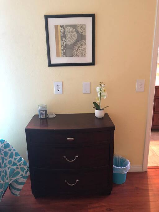 Storage in bedroom