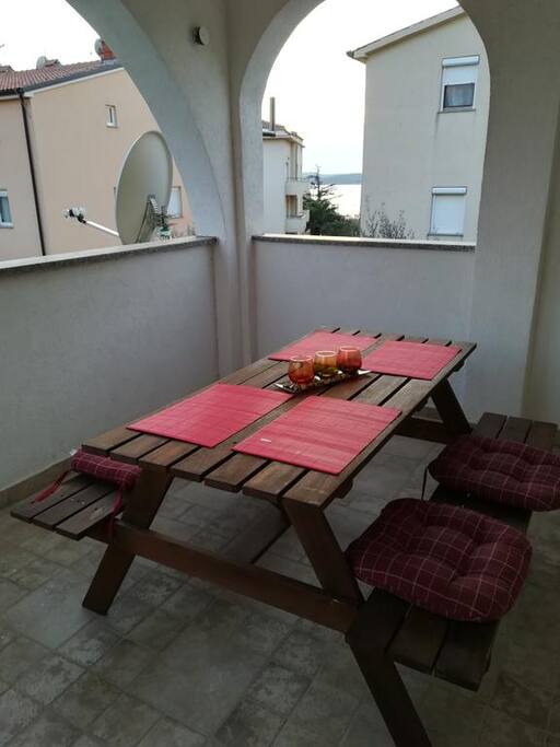 balcony with sea view