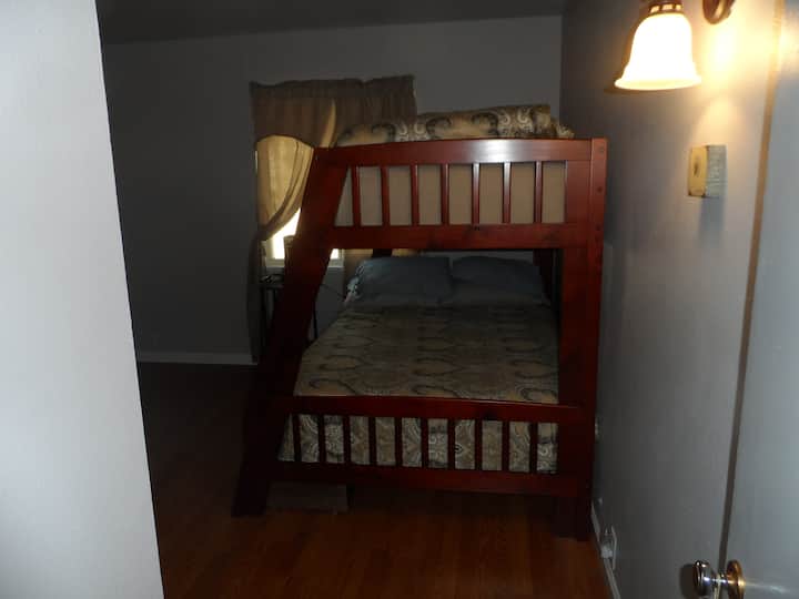 Third bedroom - full bed on bottom; twin on top