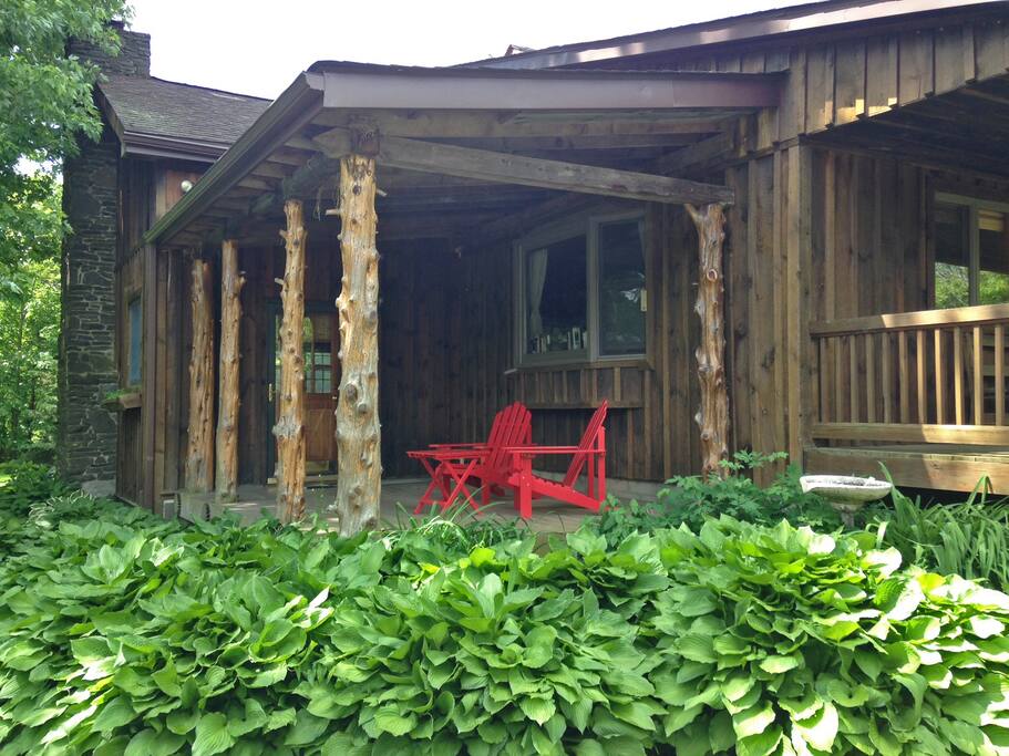 Adirondack chairs on front porch