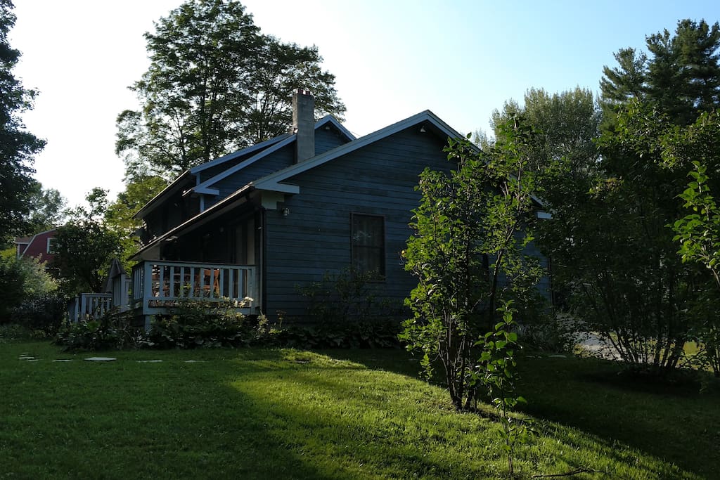 View of entry and deck from yard