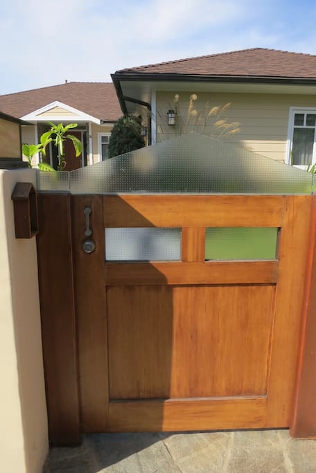 Custom glass everywhere even at front entry gate