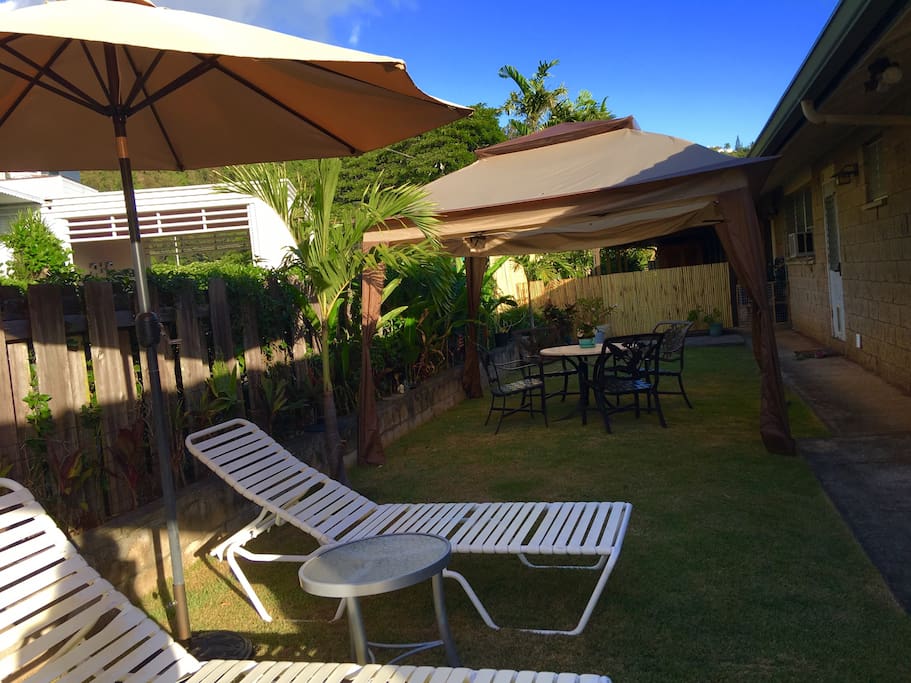 All yours! Private yard with plenty of space!