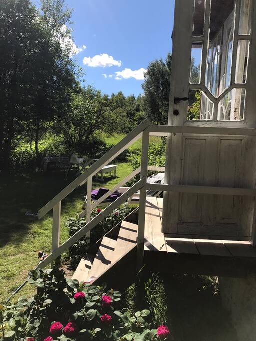Trappen på framsidan.