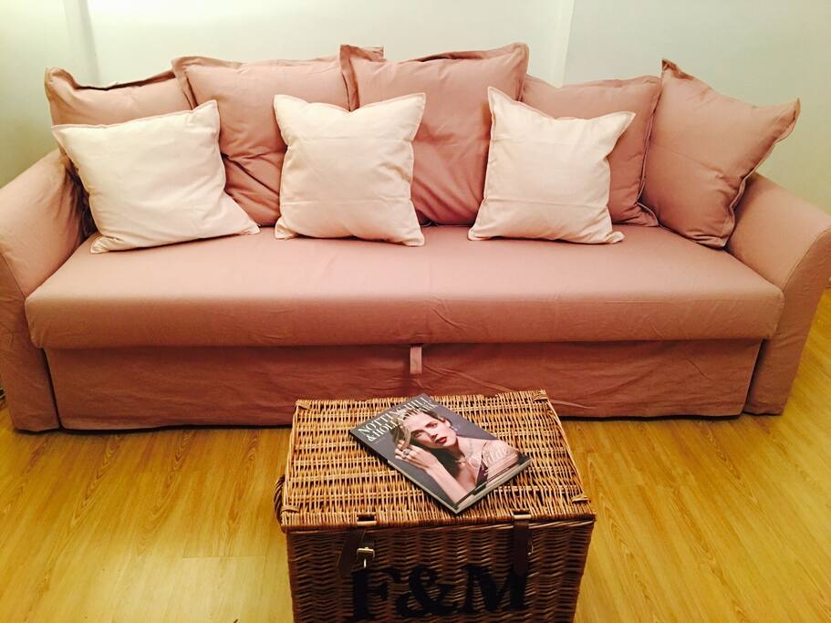 New king size sofa bed in sitting room