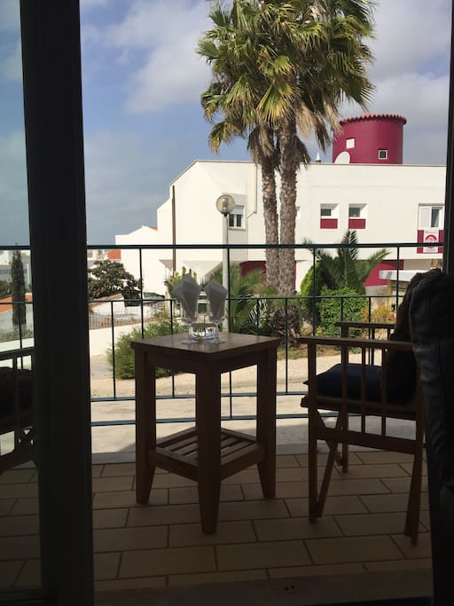 Enjoy a drink on the balcony