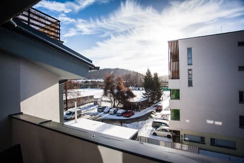New house with three flats and garden!