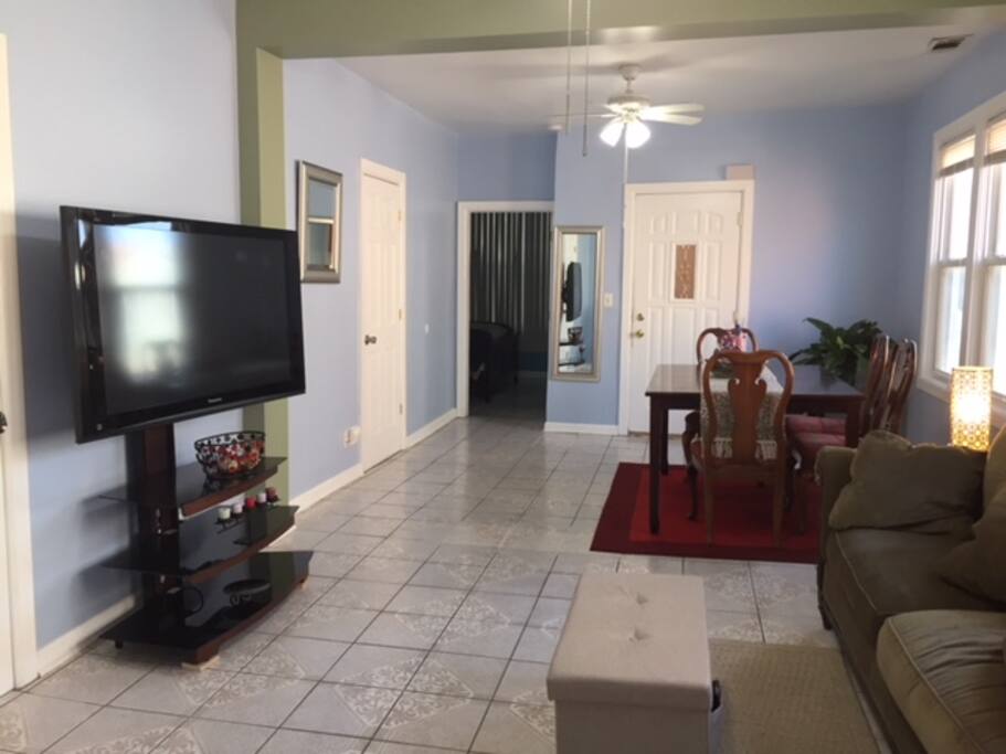 Dining room attached to living room