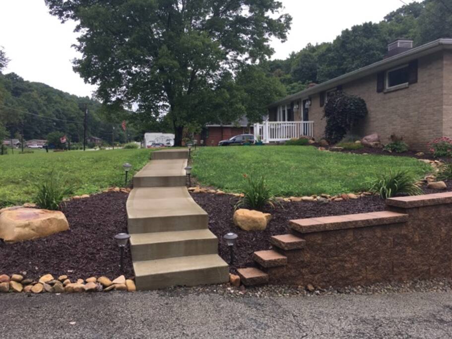 Sidewalk to main entrance