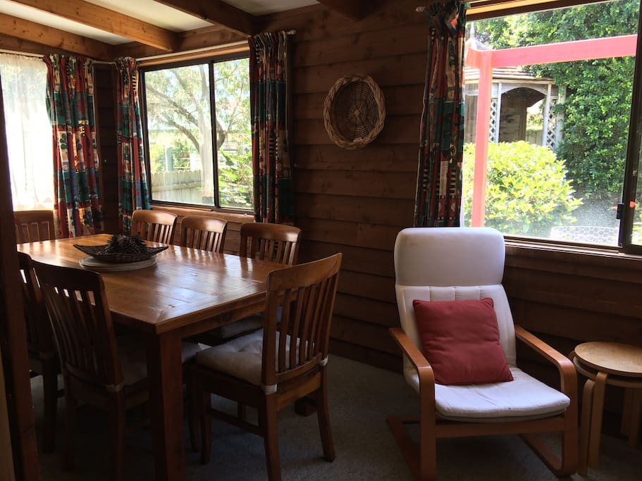 Large dining room table to seat 8.