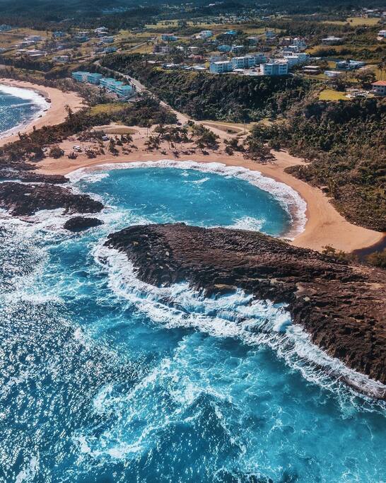 Mar Chiquita Beach you can see apartments walking distance