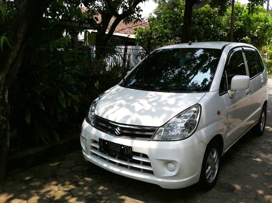 the white car ready to be rented